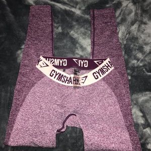 Gymshark flex leggings dark ruby marl/ Blush nude